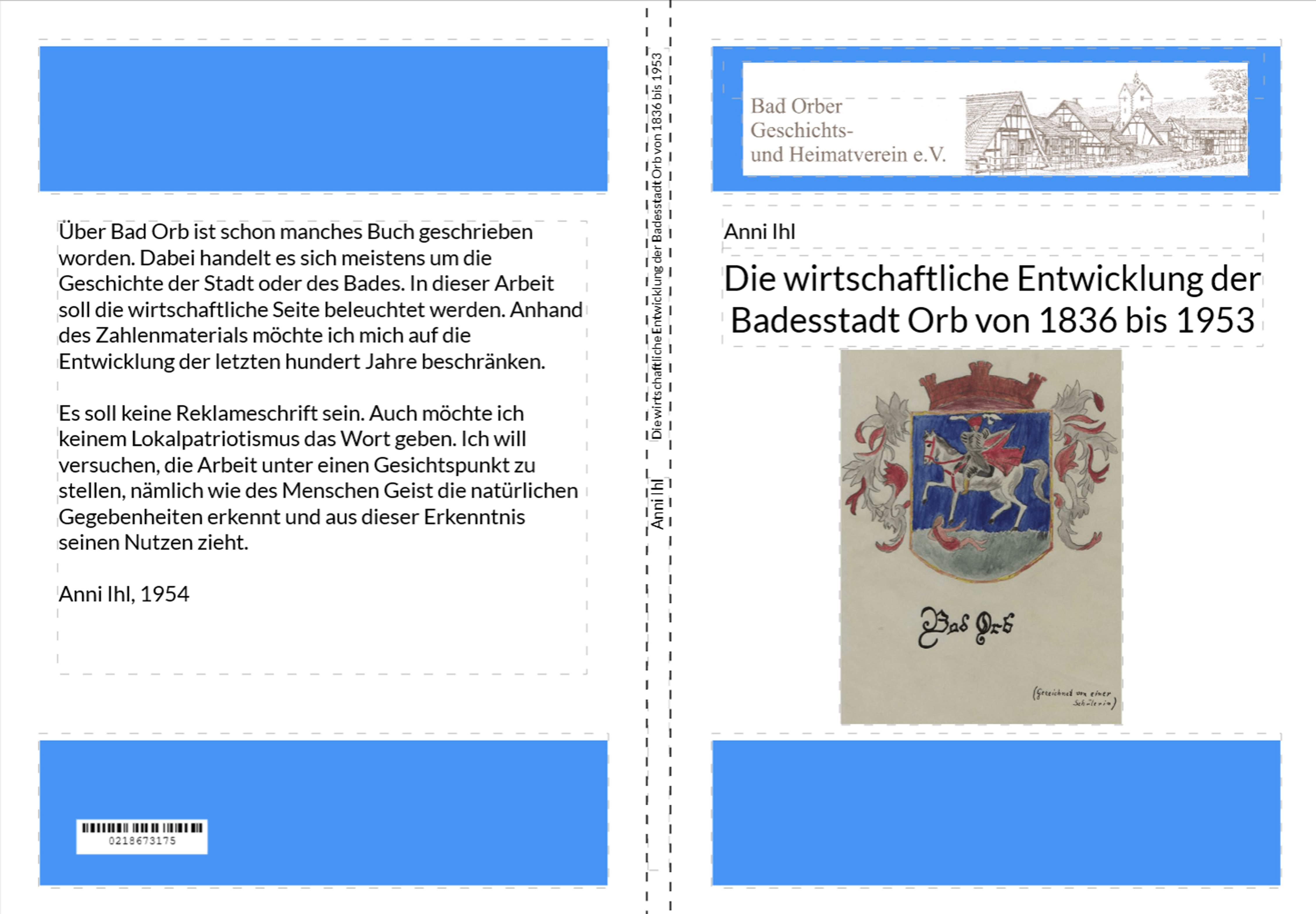 Bild: Buch »Die wirtschaftliche Entwicklung der Badestadt Orb von 1836 bis 1953«